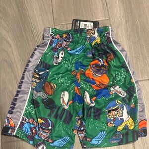 Kids Sports Theme Green Shorts